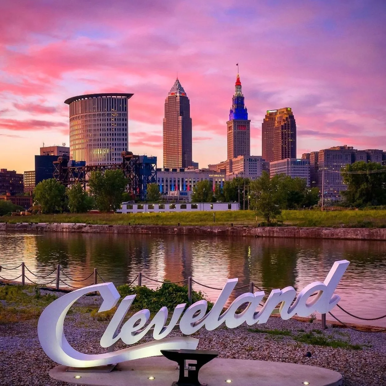 Cleveland skyline and lakefront