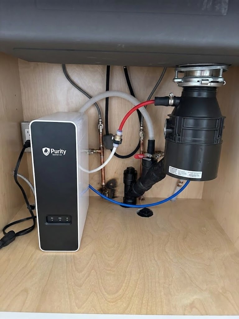 Purity reverse osmosis drinking-water system installed under a kitchen sink