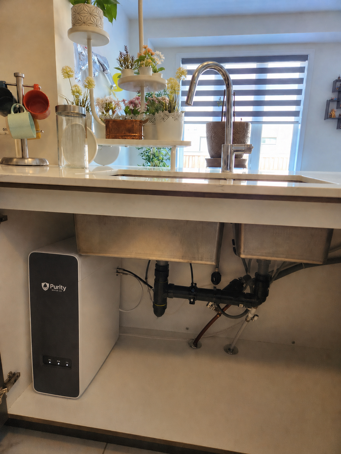 Tankless reverse osmosis drinking-water system installation by Purity